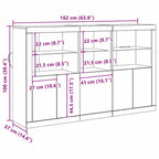 Aparador LED Madera vieja 162 x 37 x 100 cm
