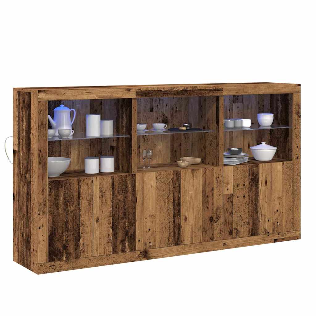 Aparador LED Madera vieja 181,5 x 37 x 100 cm