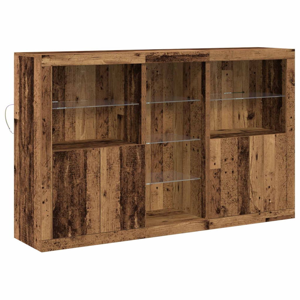 Aparador LED Madera vieja 162 x 37 x 100 cm