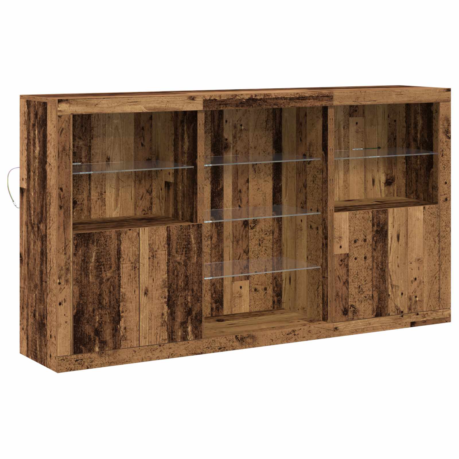 Aparador LED Madera vieja 181,5 x 37 x 100 cm
