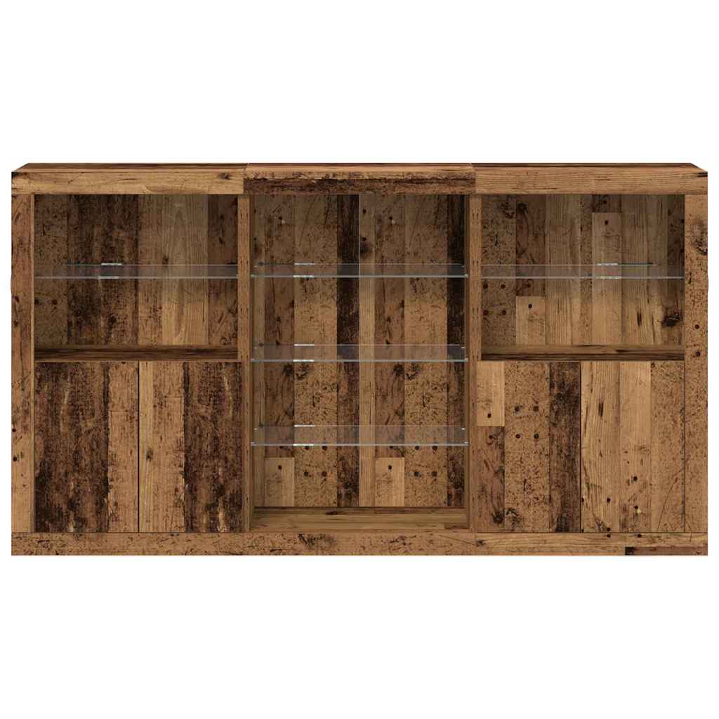 Aparador LED Madera vieja 181,5 x 37 x 100 cm