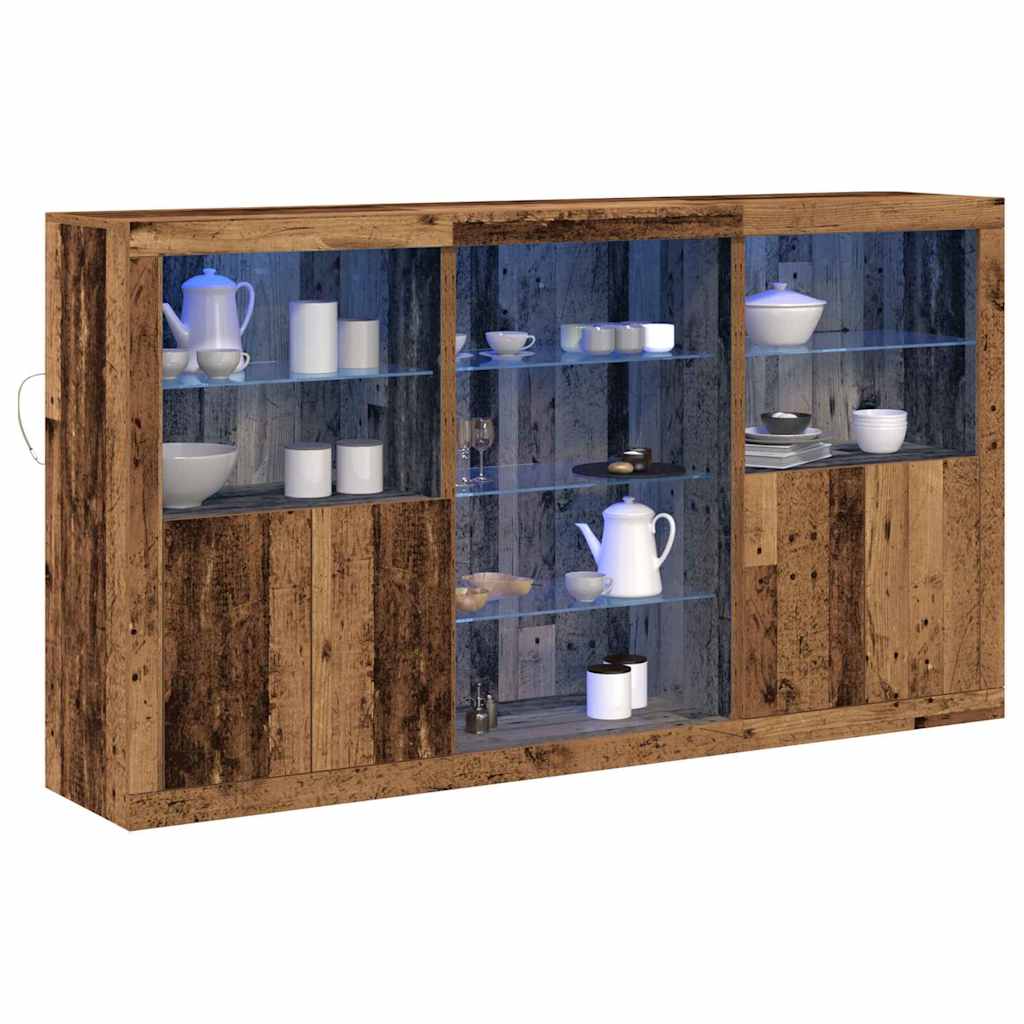 Aparador LED Madera vieja 181,5 x 37 x 100 cm