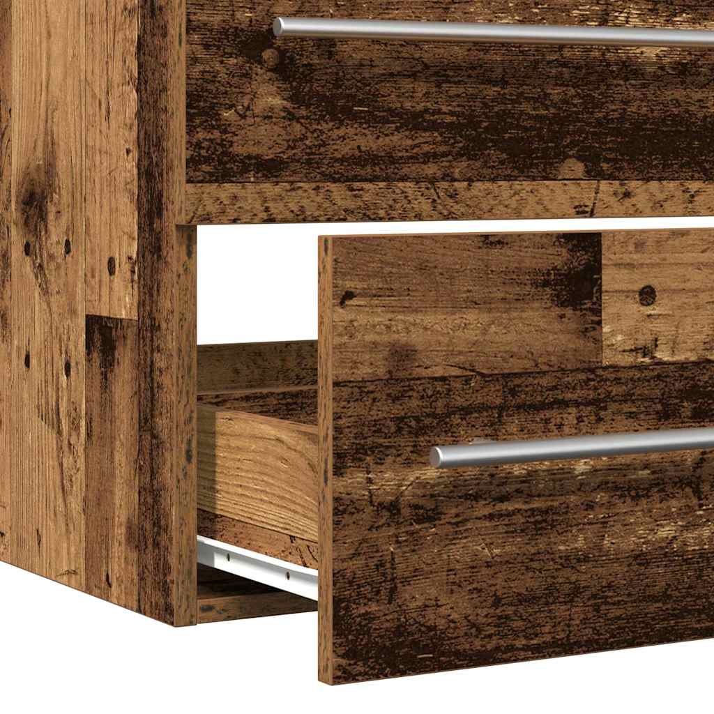 Gabinete de Lavabo para Baño con cajón 2 pcs 80 x 38,5 x 48 cm