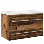 Gabinete de Lavabo para Baño con cajón 2 pcs 80 x 38,5 x 48 cm