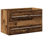 Gabinete de Lavabo para Baño con cajón 2 pcs 80 x 38,5 x 48 cm