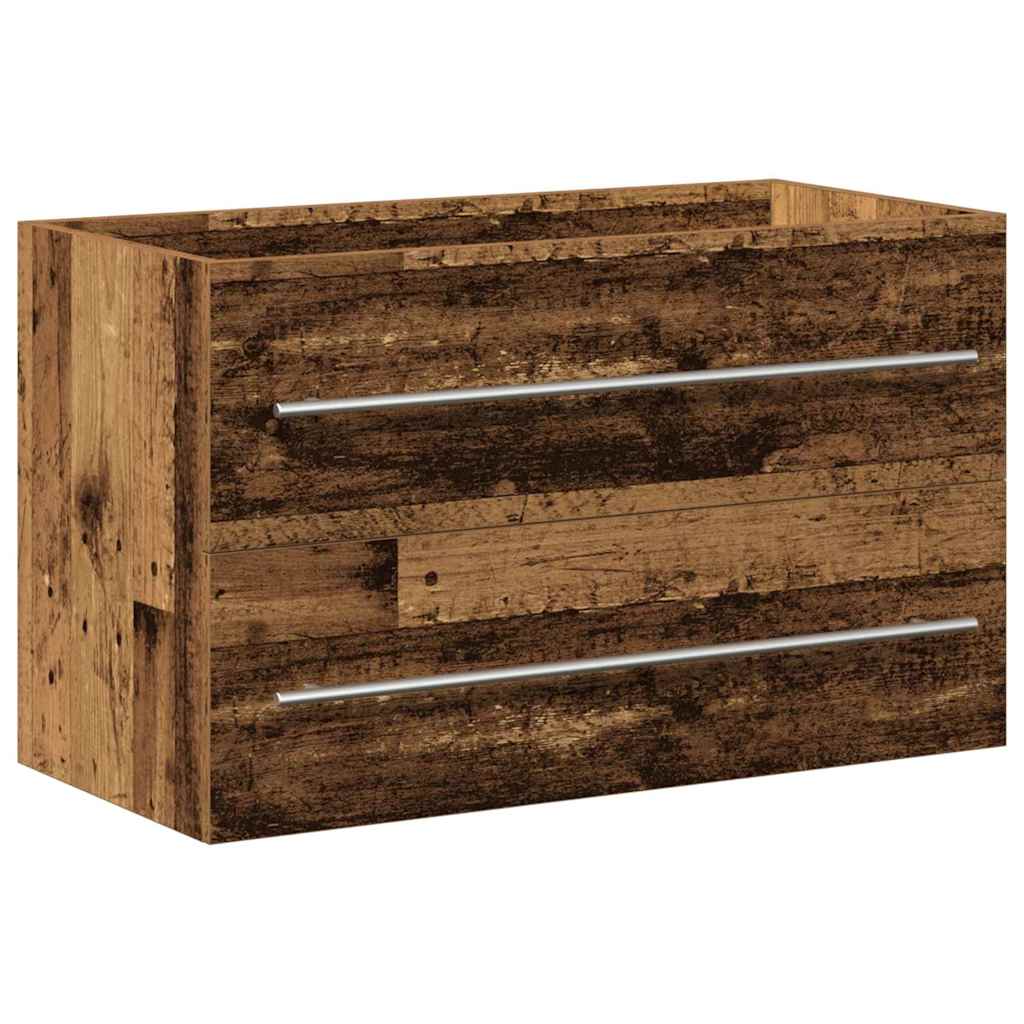Gabinete de Lavabo para Baño con cajón 2 pcs 80 x 38,5 x 48 cm