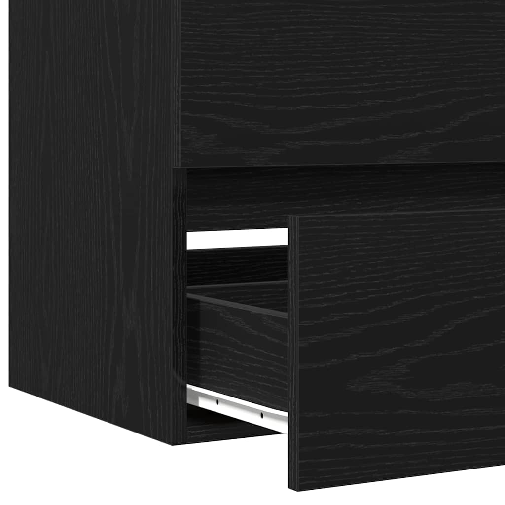 Gabinete de Lavabo para Baño Roble Negro 100 x 39 x 62 cm