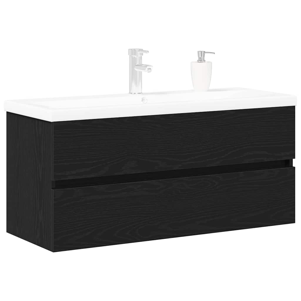 Gabinete de Lavabo para Baño Roble Negro 100 x 39 x 62 cm