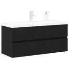 Gabinete de Lavabo para Baño Roble Negro 100 x 39 x 62 cm