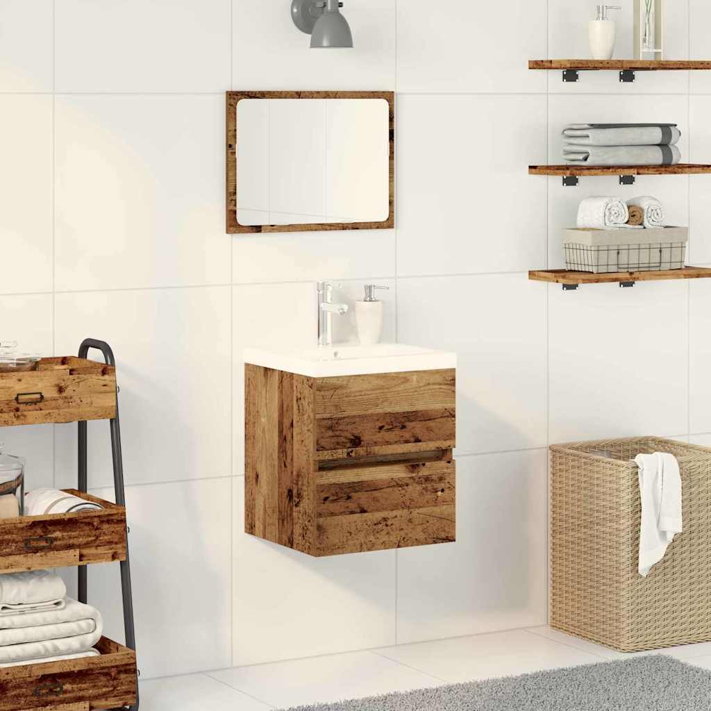 Gabinete de Lavabo para Baño Roble Negro 100 x 39 x 62 cm