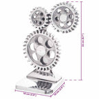 Sujetalibros 2 pcs Plateado 10 x 10 x 22 cm Aluminio