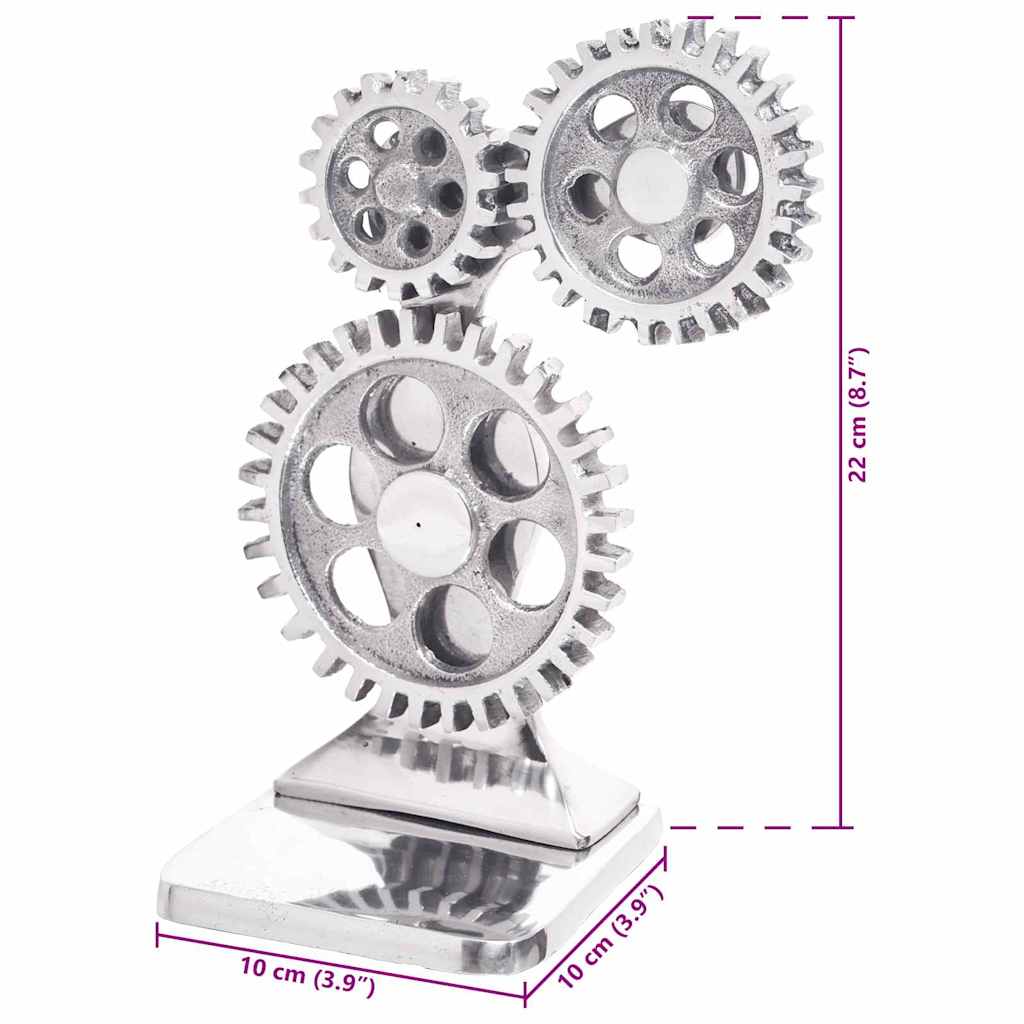 Sujetalibros 2 pcs Plateado 10 x 10 x 22 cm Aluminio