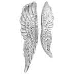 Escultura de Alas 2 pcs Plateado 17 x 5 x 59 cm Aluminio