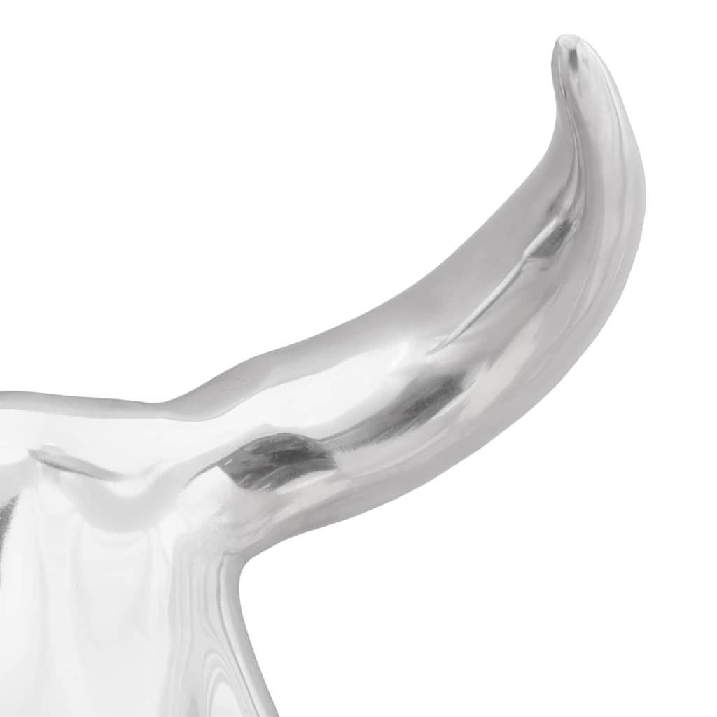 Cráneo de toro Plateado 34 x 13 x 53 cm Aluminio