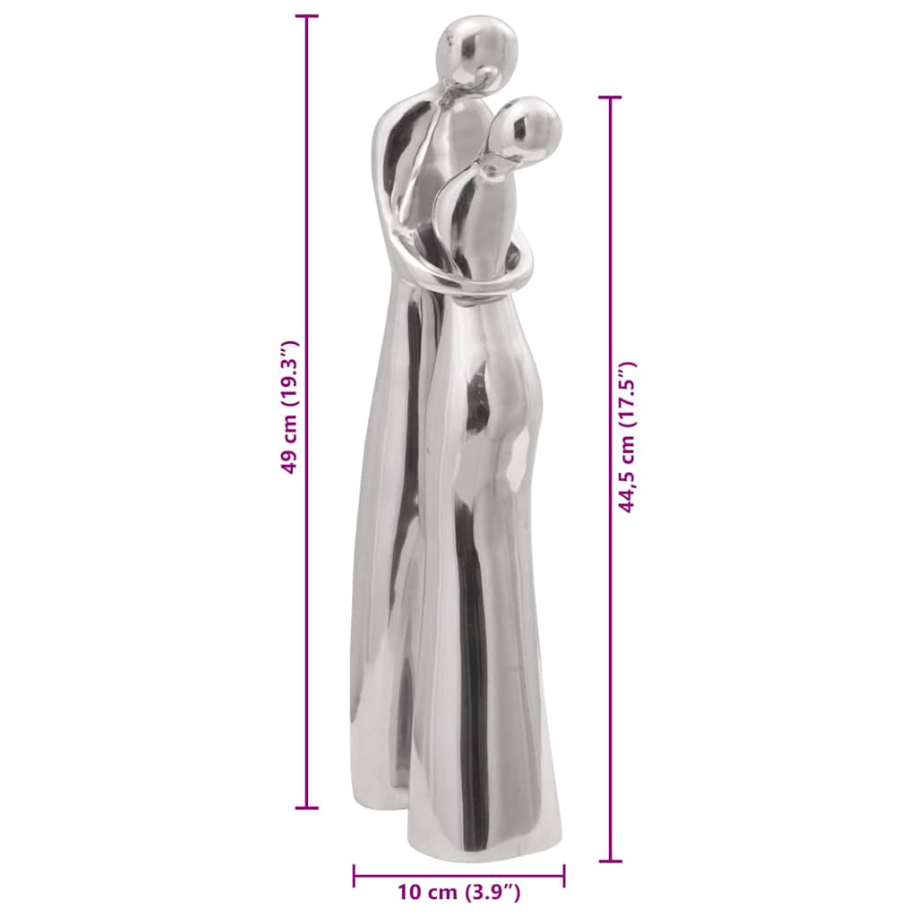 Escultura Plateado 10 x 16 x 49 cm Aluminio
