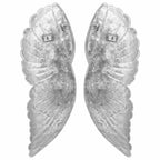 Escultura de Alas 2 pcs Plateado 17 x 5 x 59 cm Aluminio