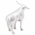 Escultura de toro Plateado 20 x 17 x 23 cm Aluminio