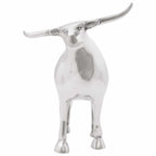 Escultura de toro Plateado 20 x 17 x 23 cm Aluminio