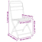 Silla de jardín plegable 2 pcs 42 x 52 x 82cm