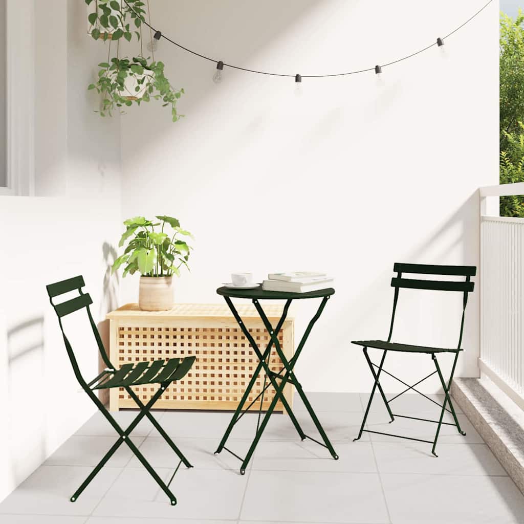 Folding Garden Chair 2 pcs 42 x 46 x 82cm Metal