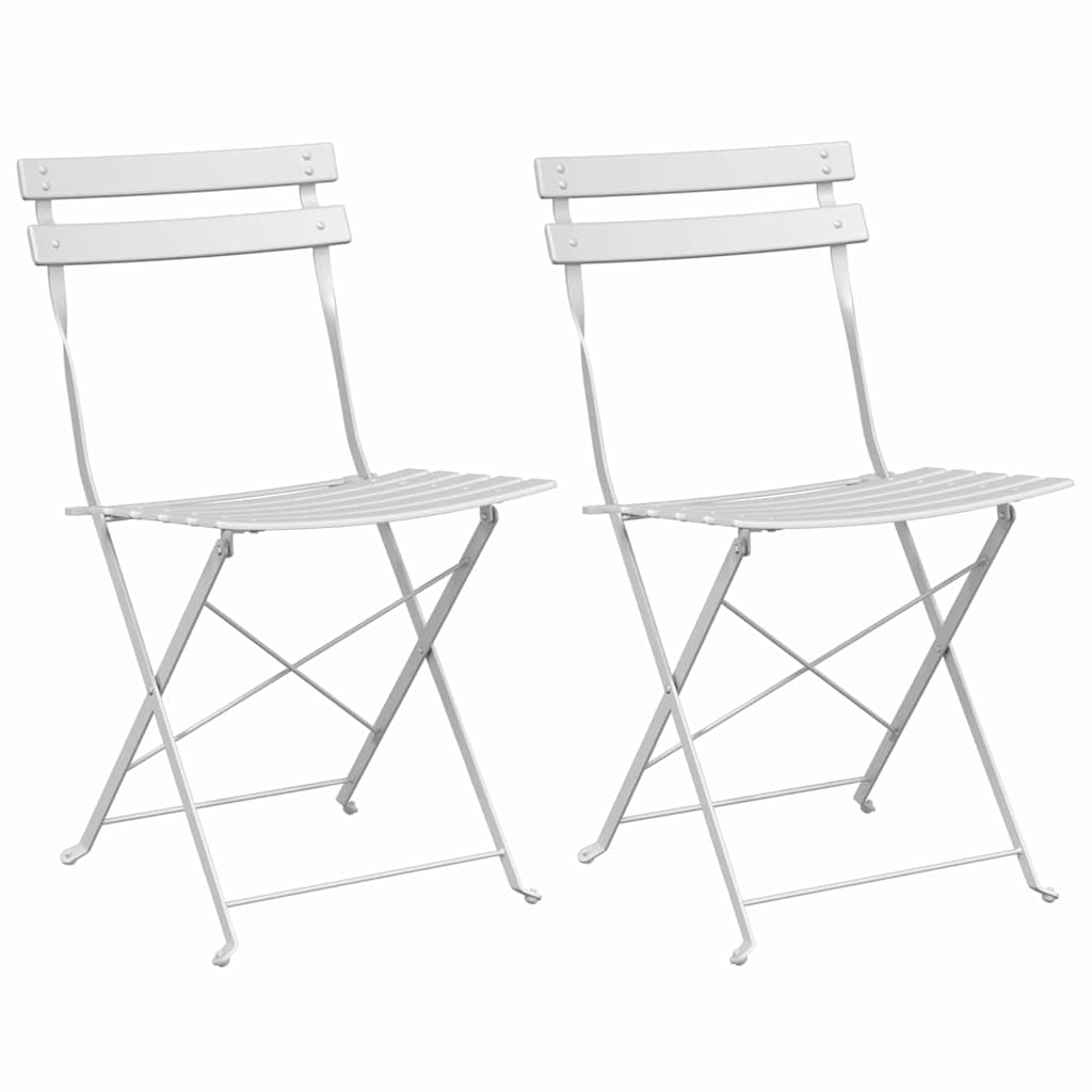 Silla de jardín plegable 2 pcs 42 x 46 x 82cm Metal