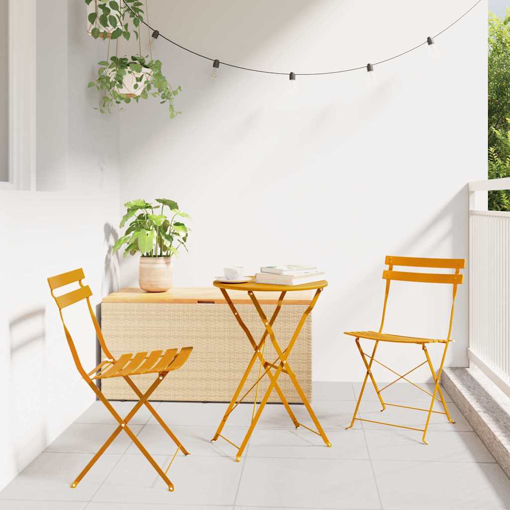 Folding Garden Chair 2 pcs 42 x 46 x 82cm Metal