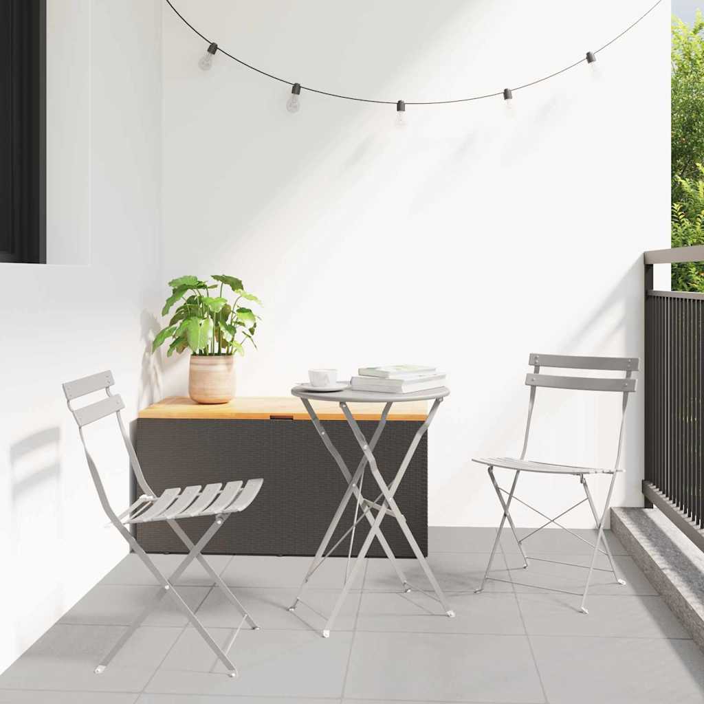 Folding Garden Chair 2 pcs 42 x 46 x 82cm Metal