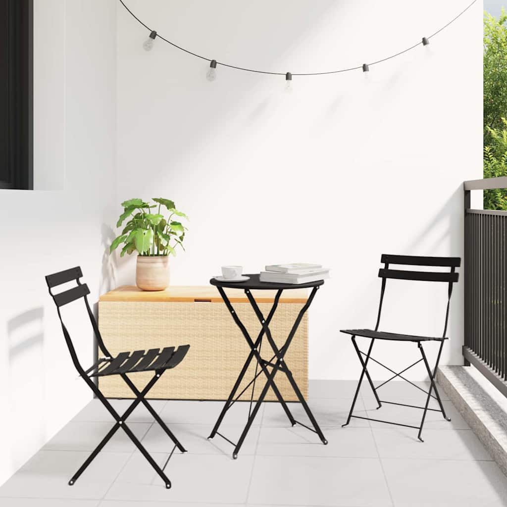 Folding Garden Chair 2 pcs 42 x 46 x 82cm Metal