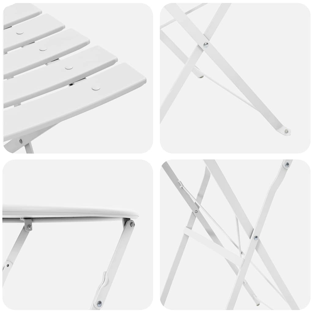 Conjunto de Bistro Plegable 3 pcs Acero