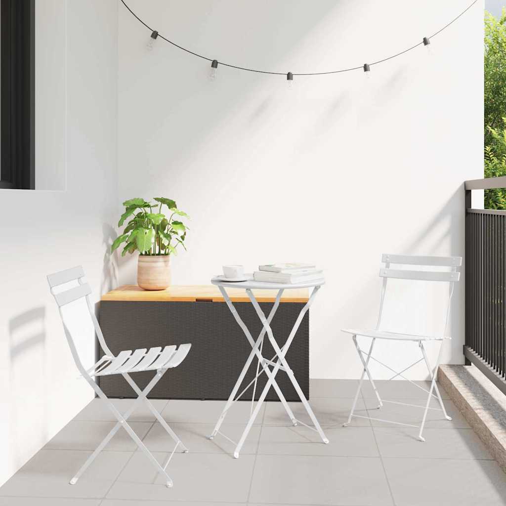 Conjunto de Bistro Plegable 3 pcs Acero