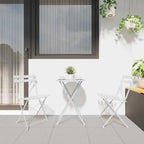 Conjunto de Bistro Plegable 3 pcs Acero