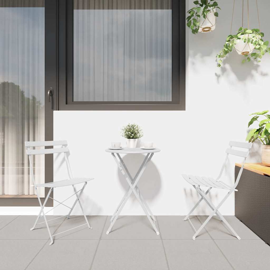 Conjunto de Bistro Plegable 3 pcs Acero