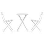 Conjunto de Bistro Plegable 3 pcs Acero