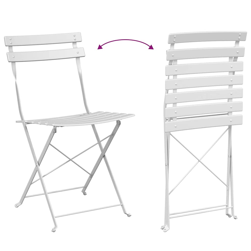 Conjunto de Bistro Plegable 3 pcs Acero