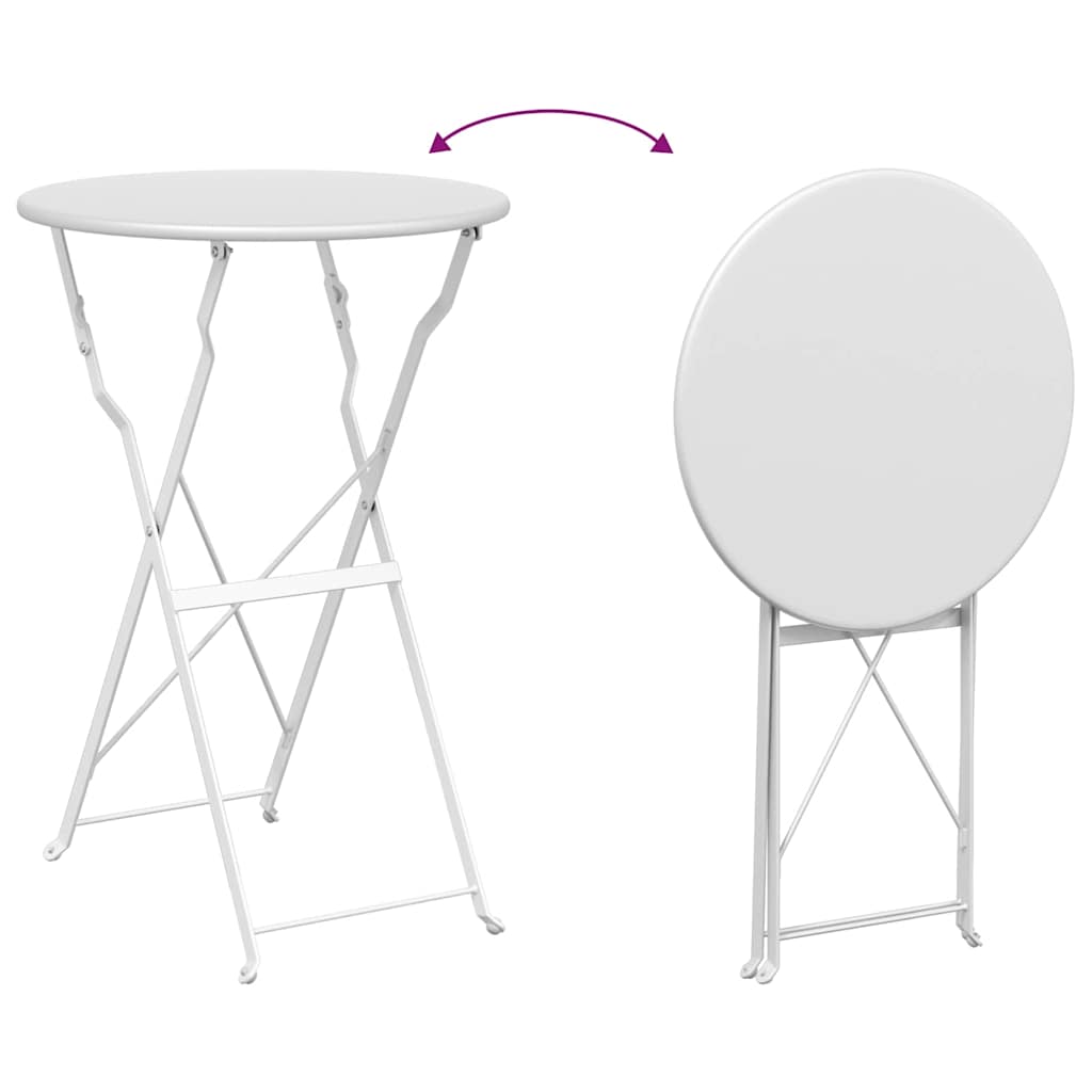 Conjunto de Bistro Plegable 3 pcs Acero