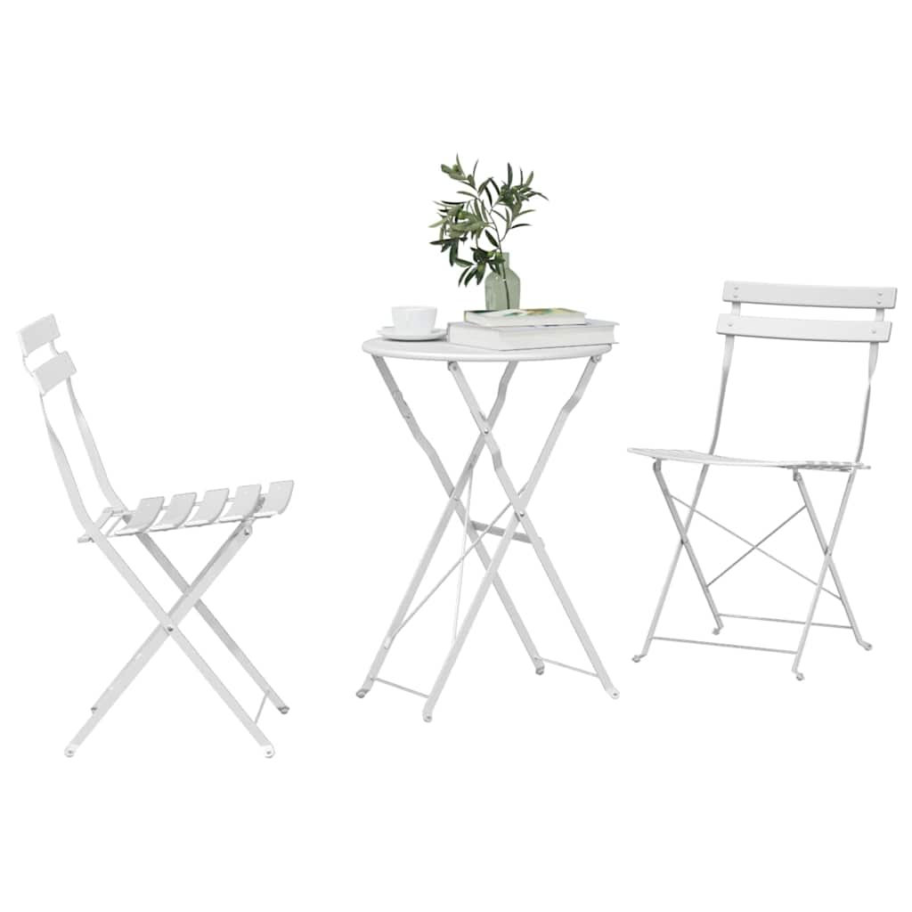 Conjunto de Bistro Plegable 3 pcs Acero