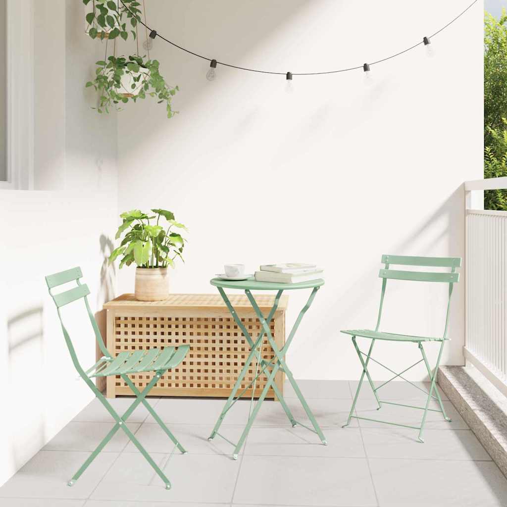 Conjunto de Bistro Plegable 3 pcs Acero