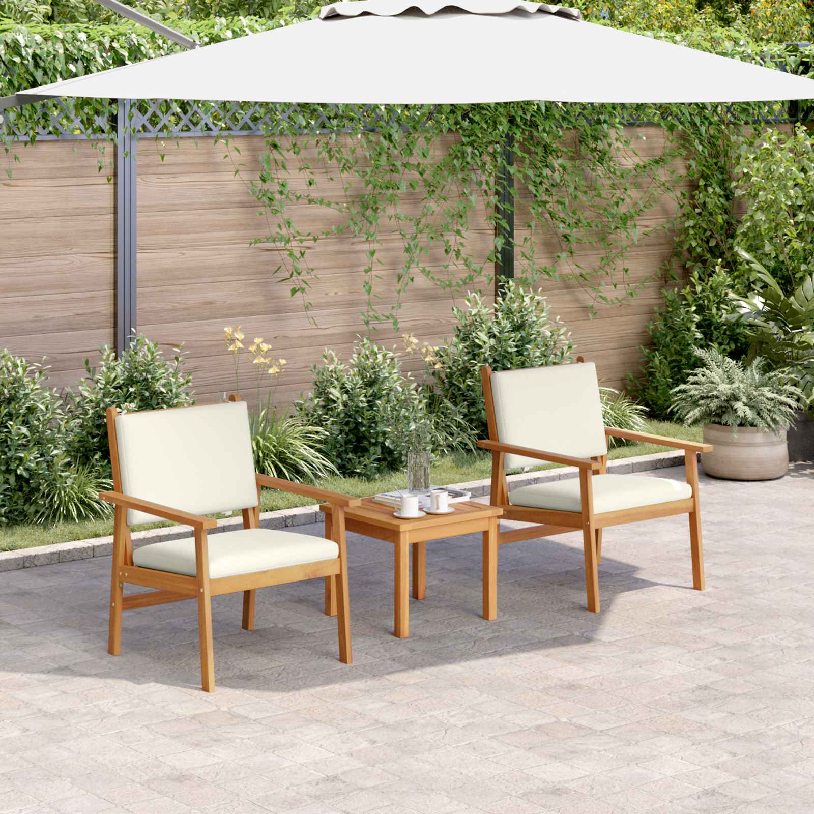 Conjunto de sofás de jardín 3 pcs Antracita