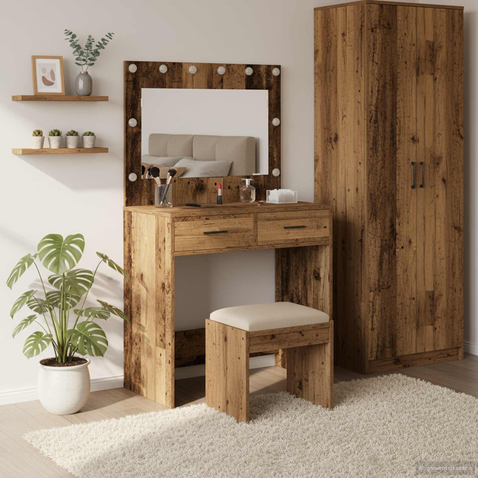 Mesa Tocador con cajón 50 x 41 x 135 cm Madera de ingeniería