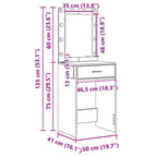 Mesa Tocador con cajón 50 x 41 x 135 cm Madera de ingeniería