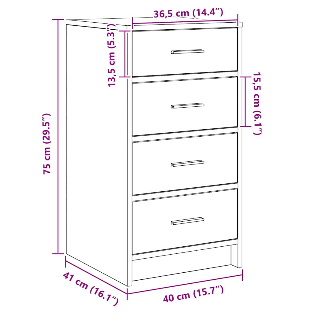 Vitrina con cajón 40 x 41 x 75 cm Madera contrachapada