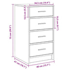 Vitrina con cajón 40 x 41 x 75 cm Madera contrachapada