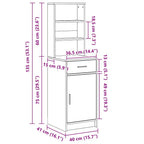 Aparador alto con cajón 40 x 40,5 x 135 cm Madera de ingeniería