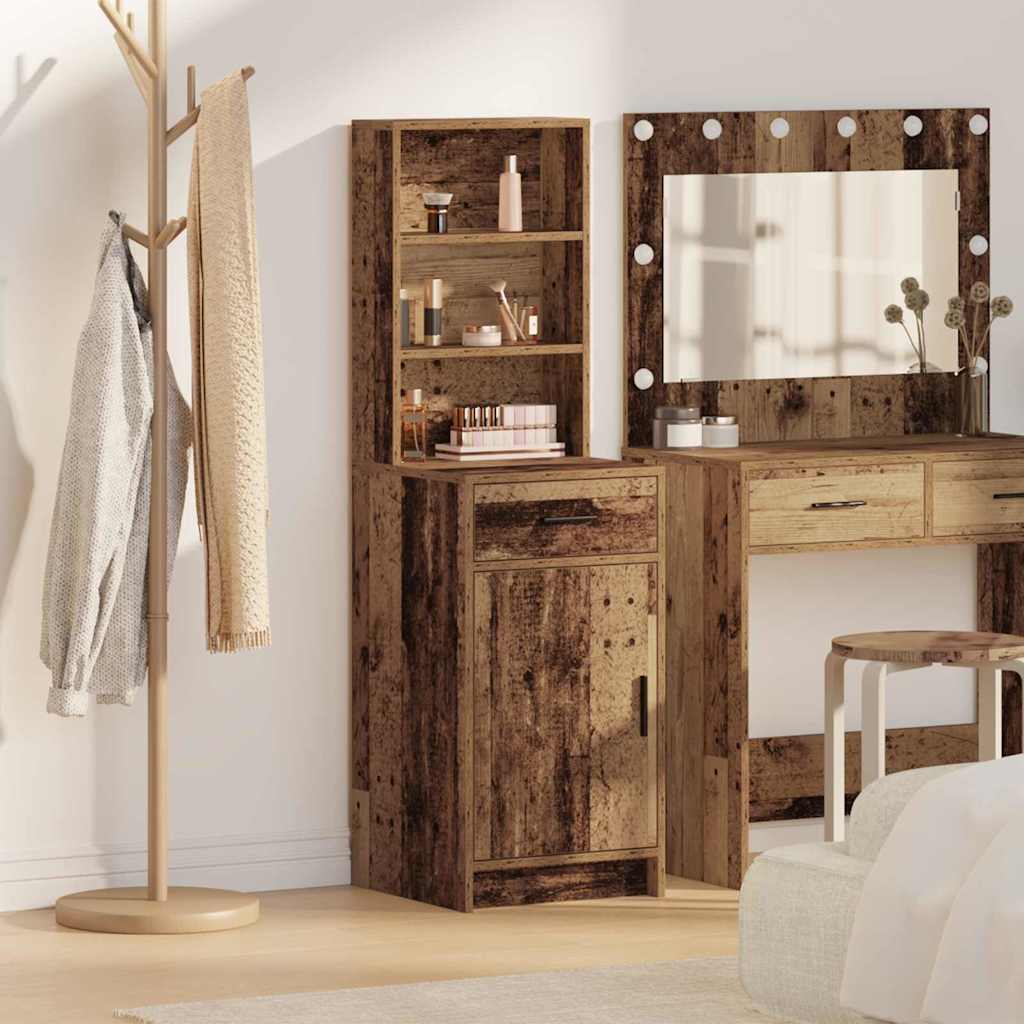 Aparador alto con cajón 40 x 40,5 x 135 cm Madera de ingeniería