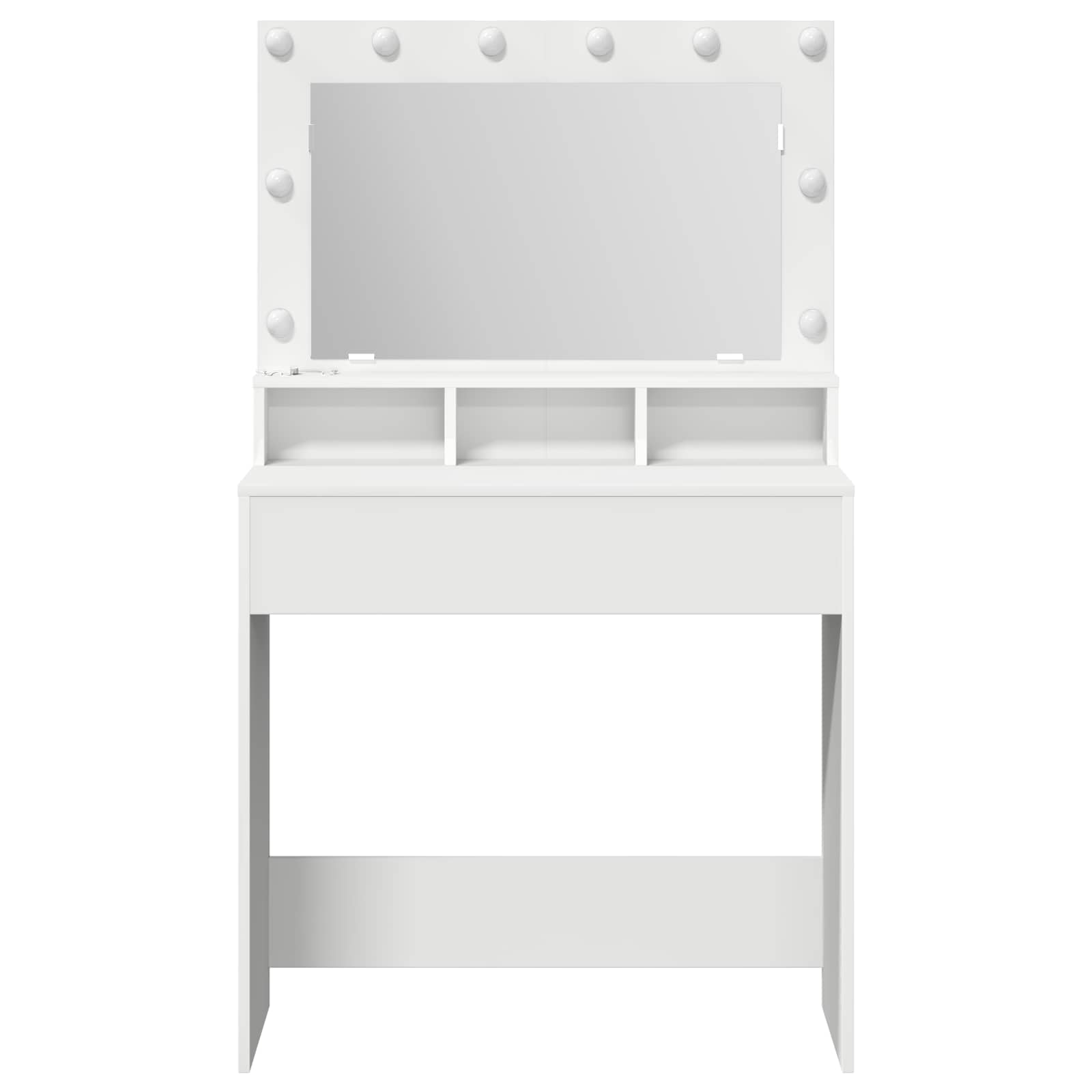 Mesa Tocador con espejo 78,5 x 41 x 135 cm Madera de ingeniería