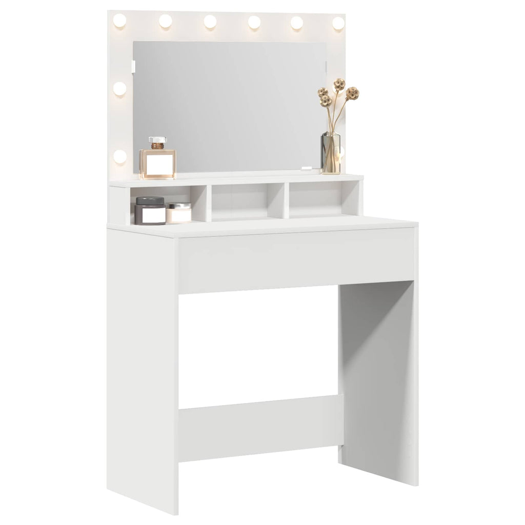Mesa Tocador con espejo 78,5 x 41 x 135 cm Madera de ingeniería