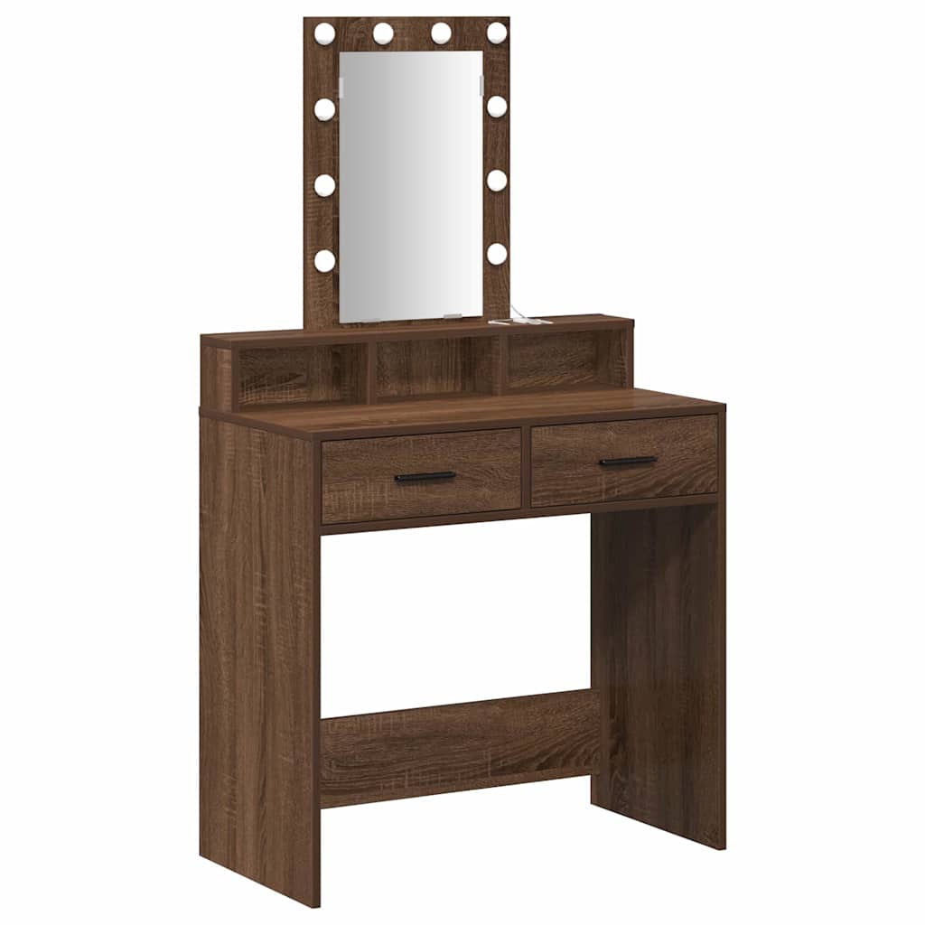 Mesa de tocador Marrón 79 x 41 x 140 cm Madera contrachapada