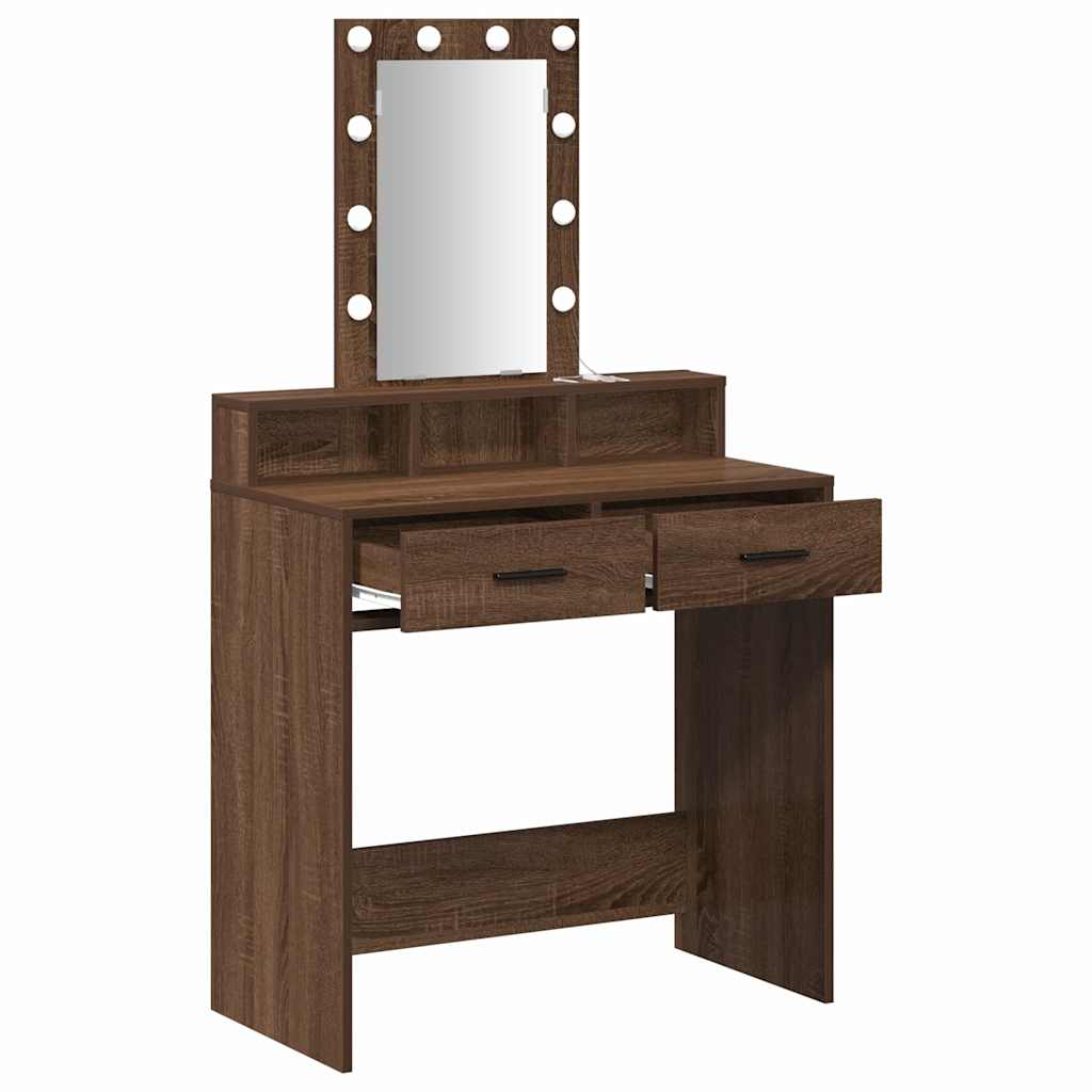 Mesa de tocador Marrón 79 x 41 x 140 cm Madera contrachapada