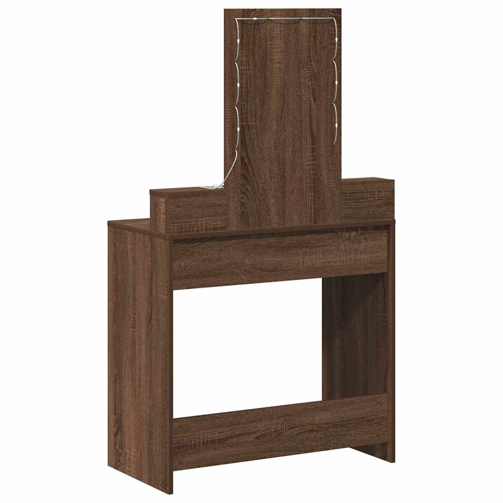 Mesa de tocador Marrón 79 x 41 x 140 cm Madera contrachapada