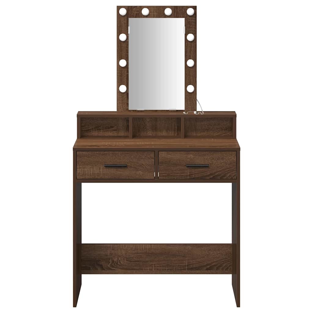 Mesa de tocador Marrón 79 x 41 x 140 cm Madera contrachapada